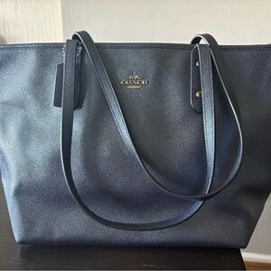 Coach Navy Blue Tote Bag